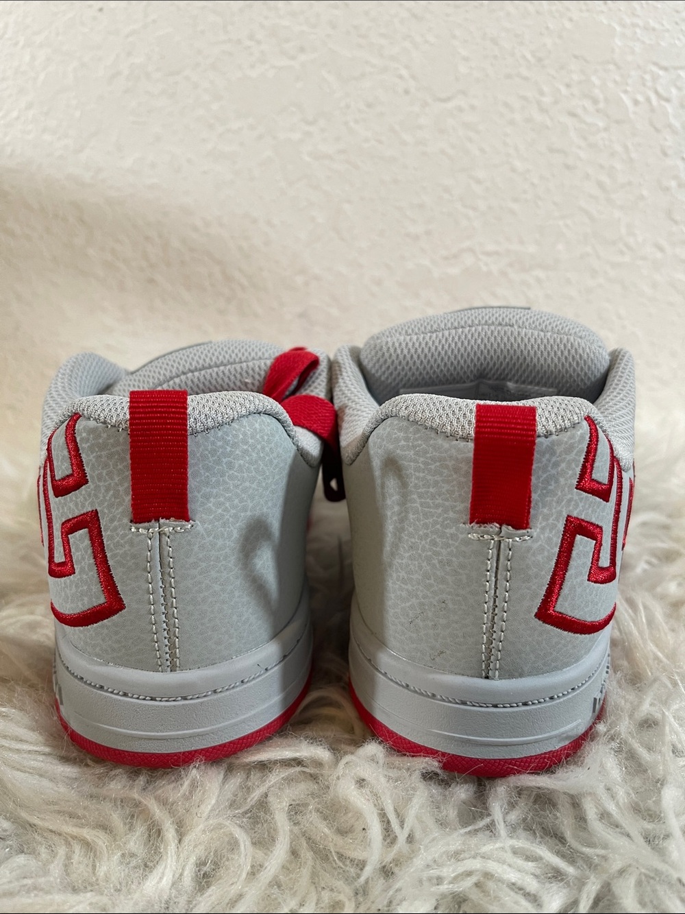DC SHOE KIDS' COURT GRAFFIK SHOES GREY & RED SIZE 2 NEW - Picture 5 of 14